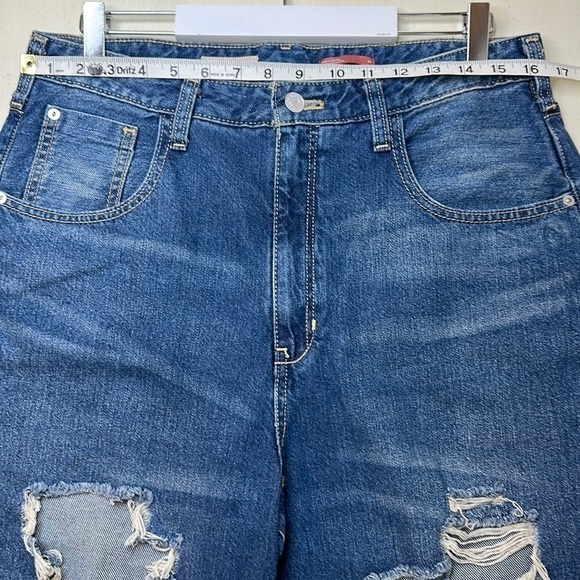 Pilcro The Joey High Rise Straight Leg Distressed Jeans Size 30 - Picture 14 of 16